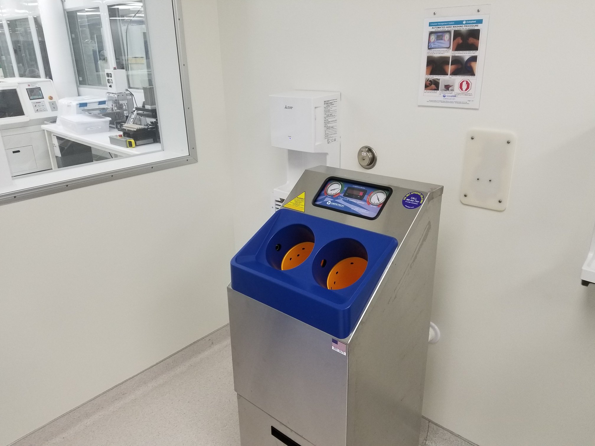 Automated Hand Washing Stations for Cleanrooms Meritech