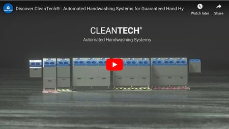 Image of Video for CleanTech Automated Handwashing Stations for Food Safety