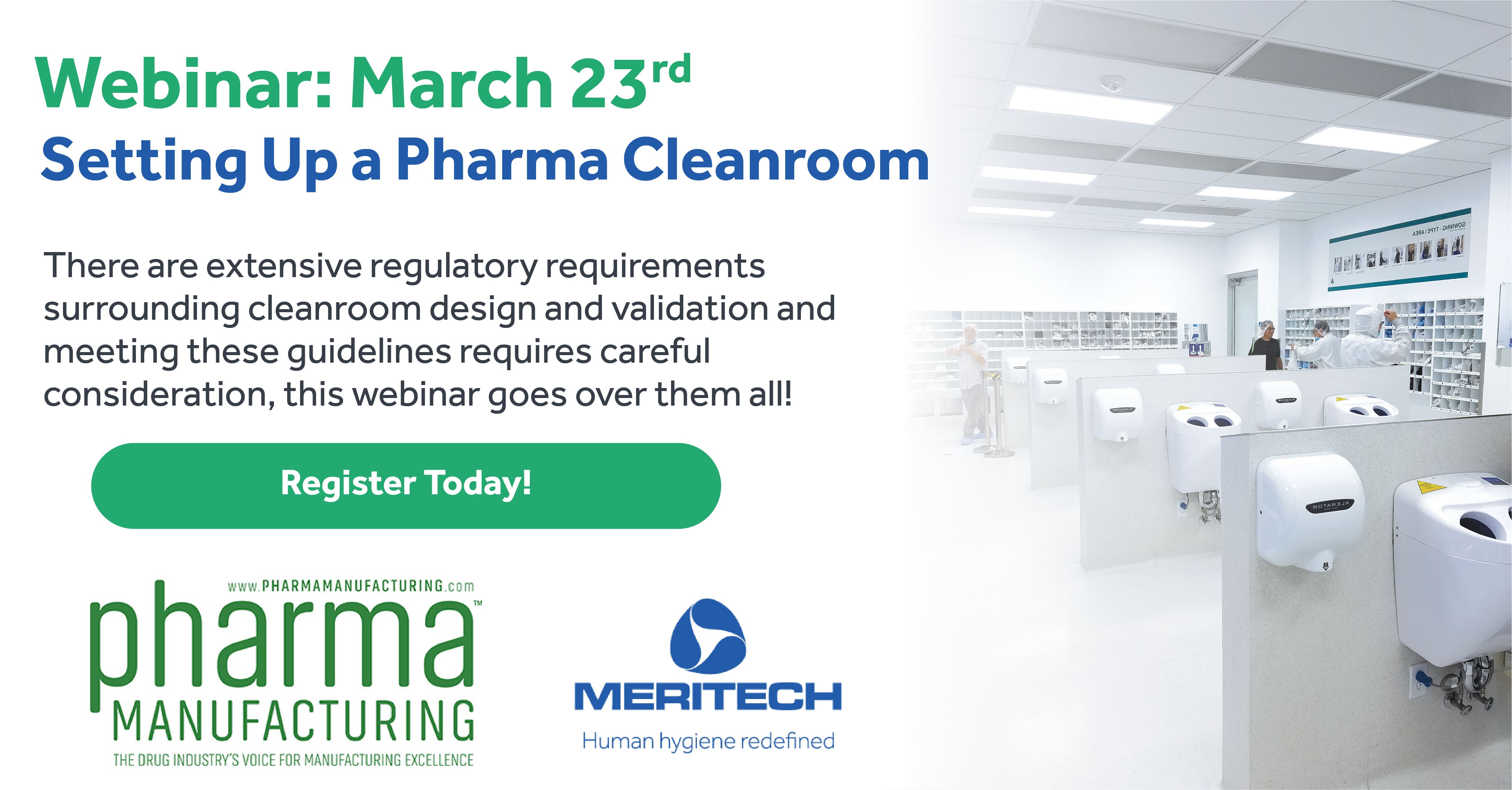 Meritech to Sponsor Upcoming Webinar “Setting Up a Pharma Cleanroom”